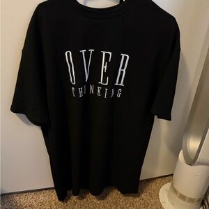 SHEIN Black 'Over Thinking' Tee
